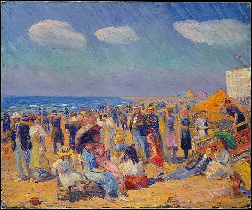 Crowd at the Seashore, 1910, William James Glackens