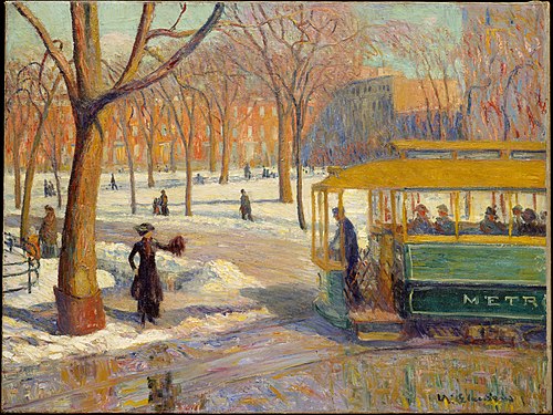 The Green Car, 1910, William James Glackens