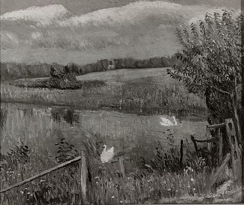 Swan Pond, Bellport, Long Island, 1914, William James Glackens