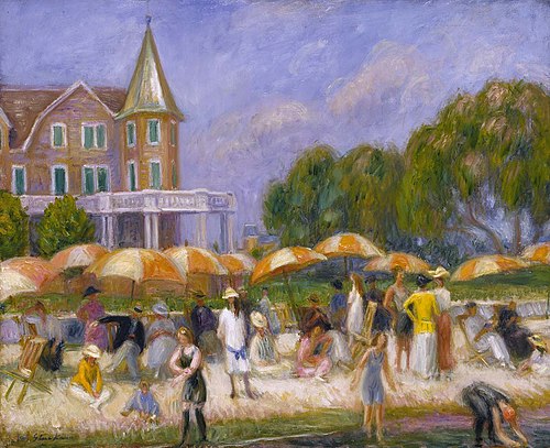 Beach Umbrellas at Blue Point, 1915, William James Glackens