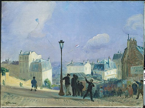 Flying Kites, Montmartre, 1906, William James Glackens