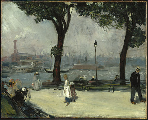 East River Park, 1902, William James Glackens