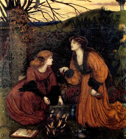 Pharmakeutria (Brewing the Love Philtre), 1885, Marie Spartali Stillman