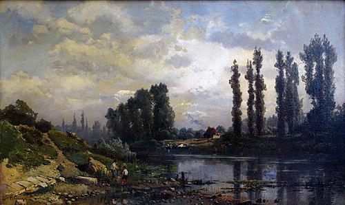 Lombardy Poplars, 1875, Hermann David Salomon Corrodi