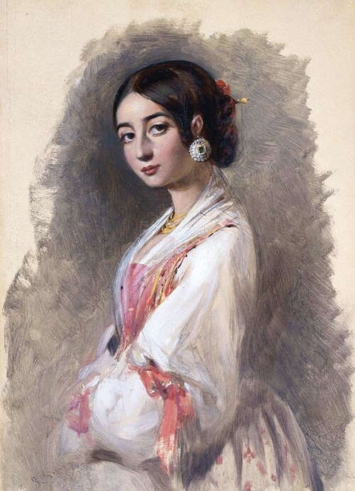 A Roman Peasant Girl, 1843, Richard Buckner