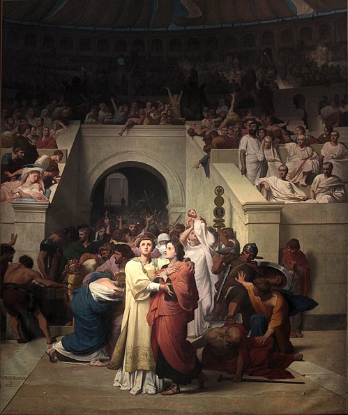 Martyrs chrétiens entrant à l'amphithéâtre, 1855, François-Léon Benouville