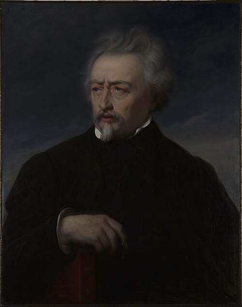 Ary Scheffer tegen het einde van zijn leven, 1859, François-Léon Benouville
