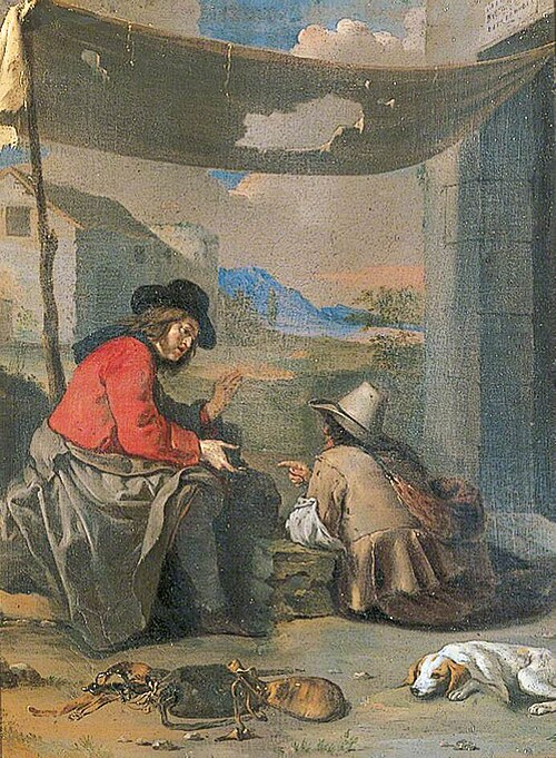 Two Seated Figures with a Dog, 1650, Michiel Sweerts
