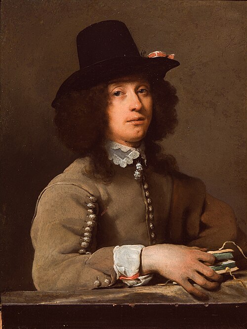 Portrait of a young man with a hat holding a book, 1650, Michiel Sweerts