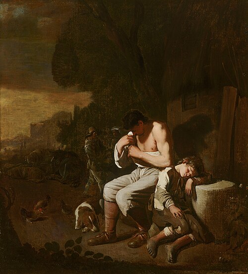 A Sleeping Boy and a Man Removing Fleas from Himself, 1652, Michiel Sweerts