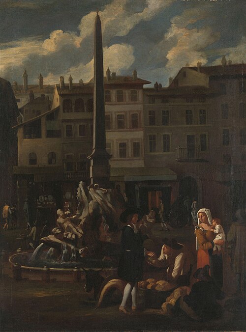 Market Scene in Rome, Piazza Navonna, 1650, Michiel Sweerts