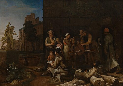 Roman Street Scene with a Young Artist, 1640, Michiel Sweerts