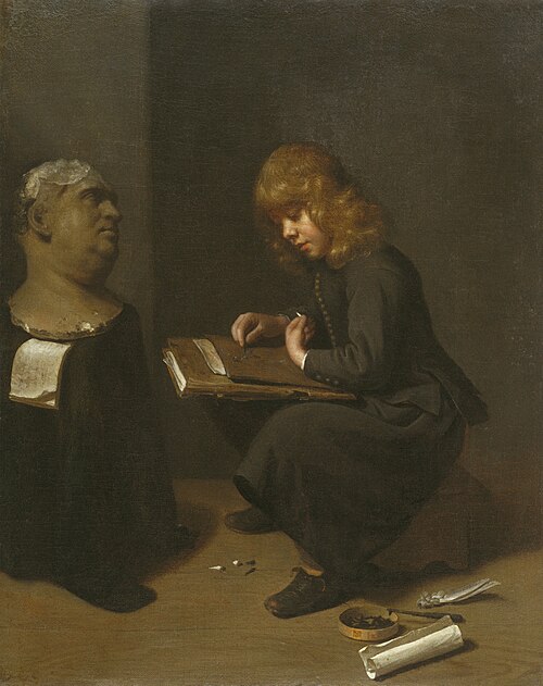 Boy Drawing before the Bust of a Roman Emperor, 1661, Michiel Sweerts
