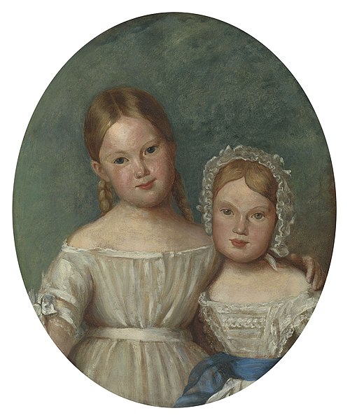 Donna Maria (1843-1884) and Donna Antonia (1845-1913) of Portugal, 1846, William Corden the Elder