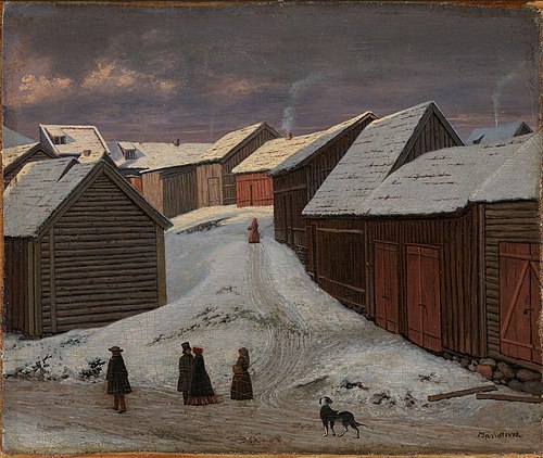 View of a Street, 1845, Mikkel Mandt