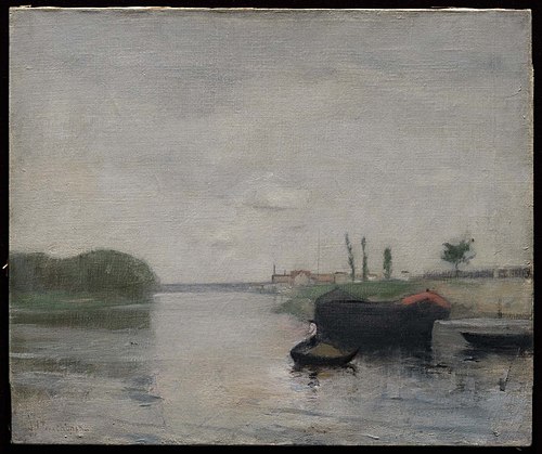 Canal Scene, , John Henry Twachtman