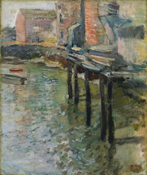 Deserted Wharf (The Old Mill at Cos Cob), 1901, John Henry Twachtman