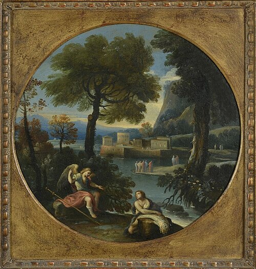 Landscape with Tobias and the Angel, , Giovanni Francesco Grimaldi