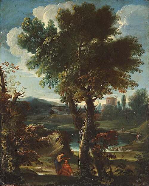 Landschaft mit Hirten, 1655, Giovanni Francesco Grimaldi
