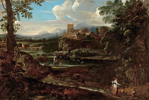 Classical landscape, 1650, Giovanni Francesco Grimaldi