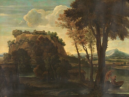 Landscape with River and Boats, 1601, Giovanni Francesco Grimaldi