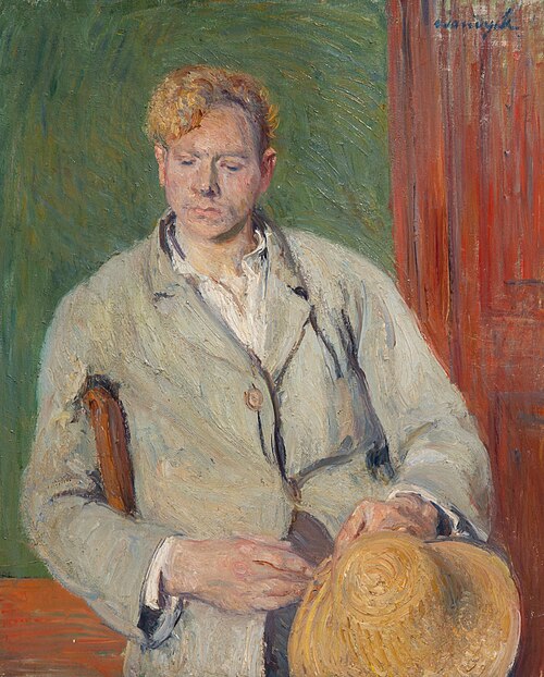Young farmer holding his hat, 1933, Albert Van Dyck