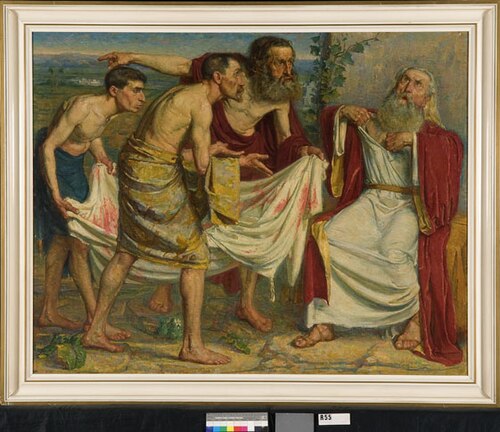 Jacob recognizes Joseph's bloody cloak, 1913, Albert Verschuuren