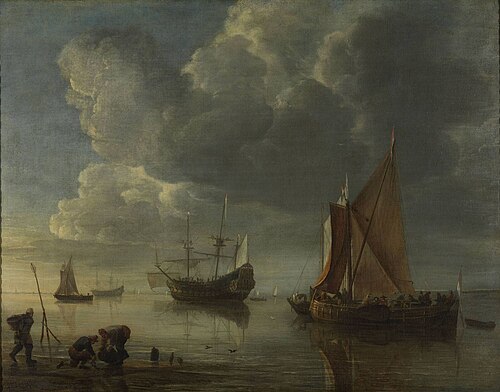 A Calm Sea, 1655, Hendrik Jacobsz Dubbels