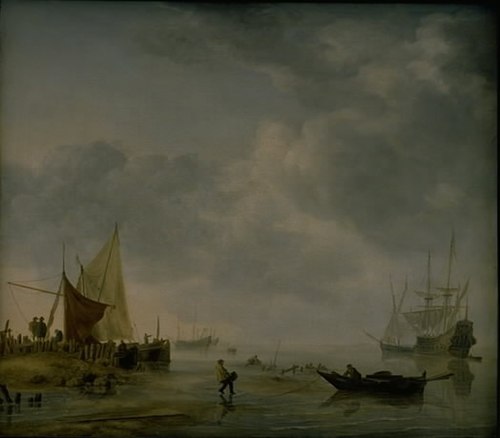View of a Dutch Roadstead, 1652, Hendrik Jacobsz Dubbels