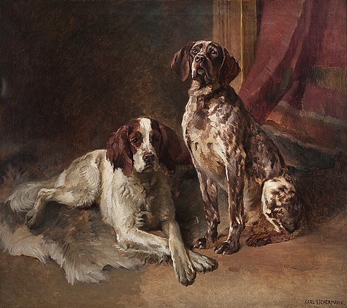 Two dogs, 1897, Karl Uchermann