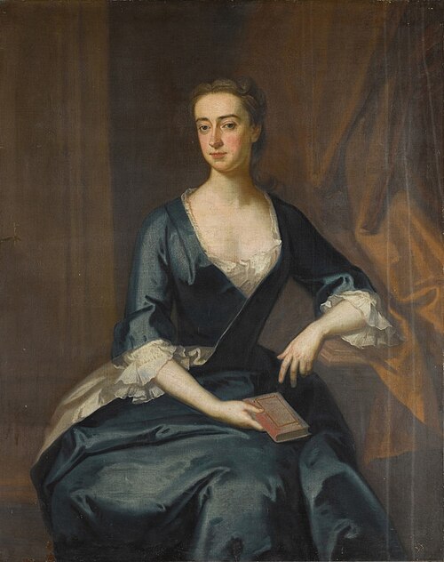 Portrait of Miss Jones Holding a Book, in a Blue Dress, , Enoch Seeman