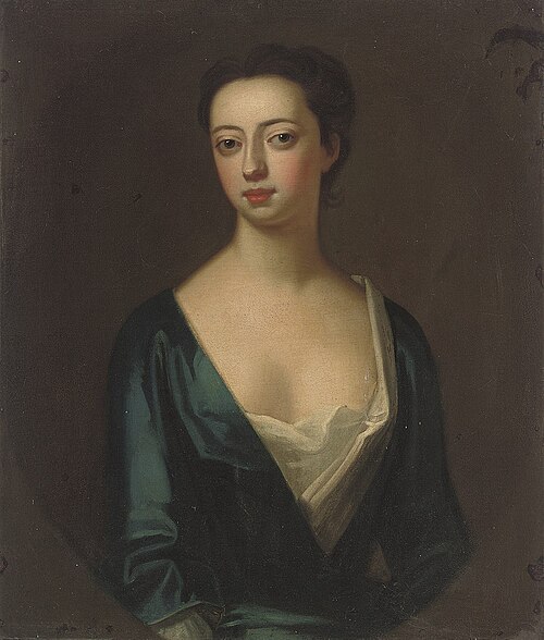 Portrait of a lady, traditionally identified as Elizabeth Greville (d.1699), Lady Guilford, 1800, Enoch Seeman