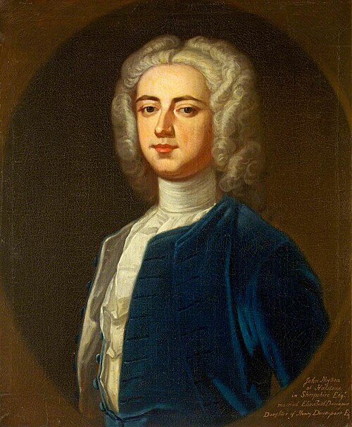 John Mytton de Halston, 1738, Enoch Seeman