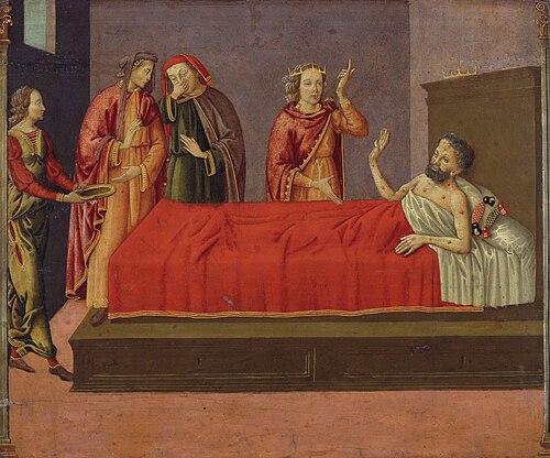 Job Story : Job in the Sickbed, 1488, Pseudo Bartolomeo di Giovanni