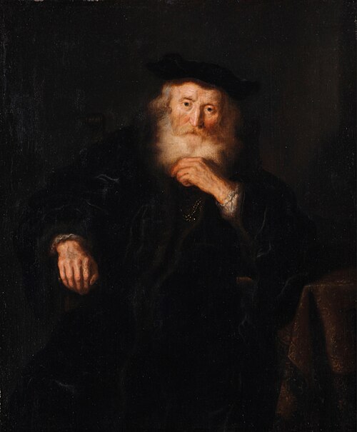 Old man wearing a beret, 1648, Salomon Koninck