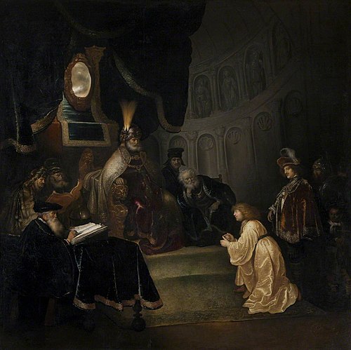 Daniel before Nebuchadnezzar, 1643, Salomon Koninck