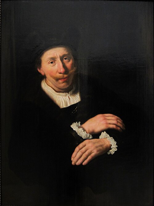Portrait d'homme apparaissant à une fenêtre, 1642, Salomon Koninck