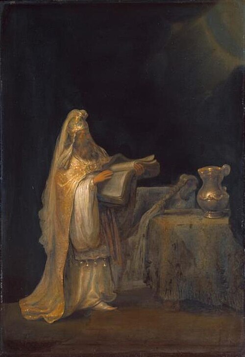 The prophet Zachariah in the temple, 1650, Salomon Koninck
