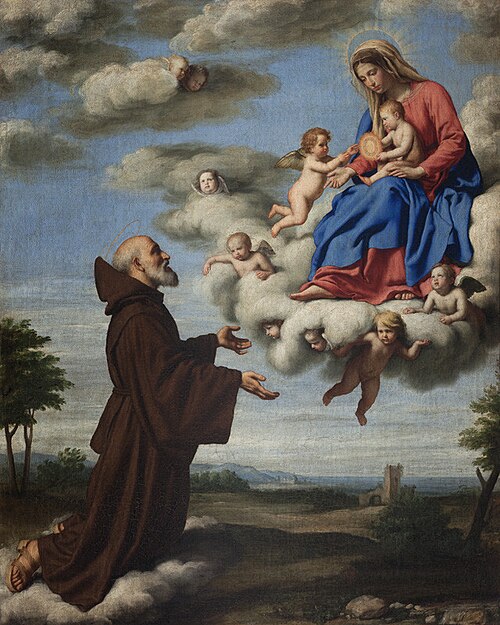 The Virgin Mary appears to Saint Francis, 1685, Giovanni Battista Salvi