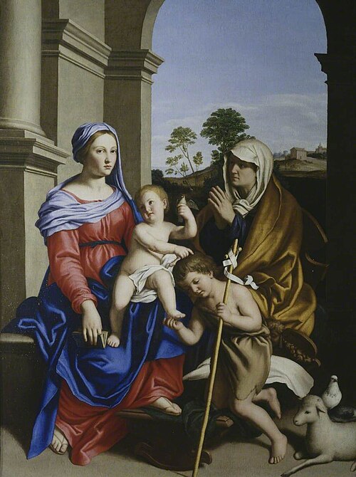 Virgin and Child with Saints Elizabeth and John the Baptist, 1660, Giovanni Battista Salvi