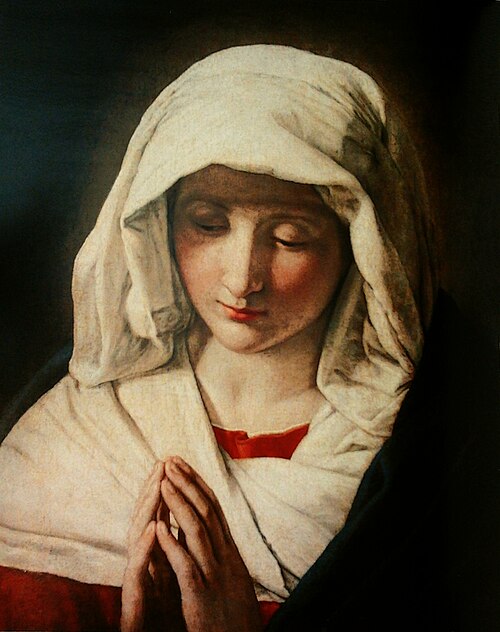 Virgin in prayer., 1650, Giovanni Battista Salvi