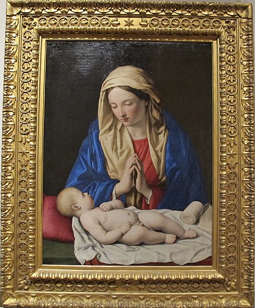 Madonna Adoring Child, 1650, Giovanni Battista Salvi da Sas