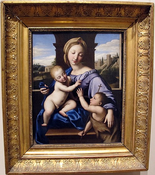 Madonna and Child with St. John the Baptist, 1650, Giovanni Battista Salvi da Sas