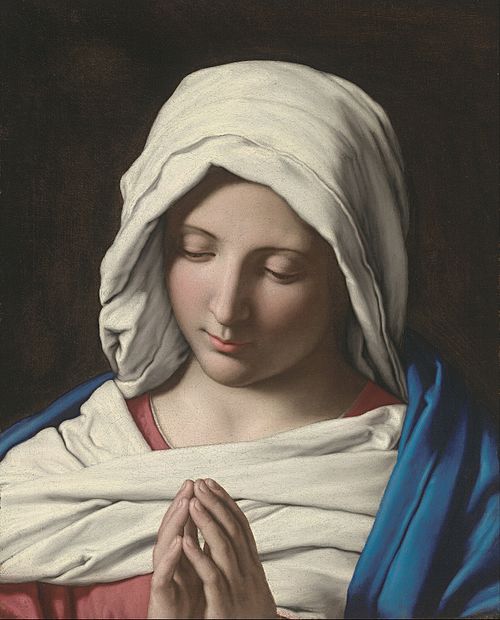 Madonna in prayer, 1650, Giovanni Battista Salvi da Sas