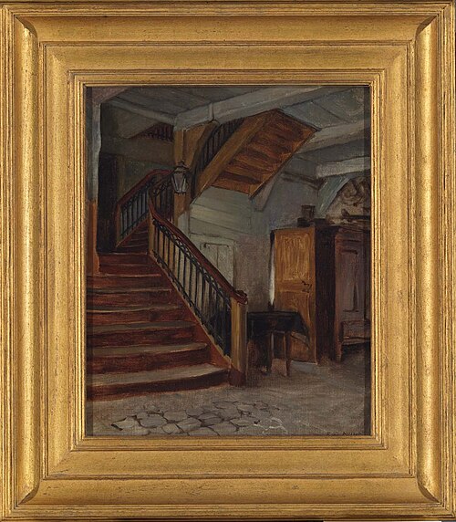 Room Interior with Winding Staircase, 1879, Francis Davis Millet