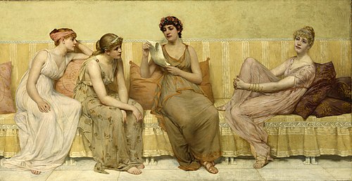 Reading the Story of Oenone, 1883, Francis Davis Millet