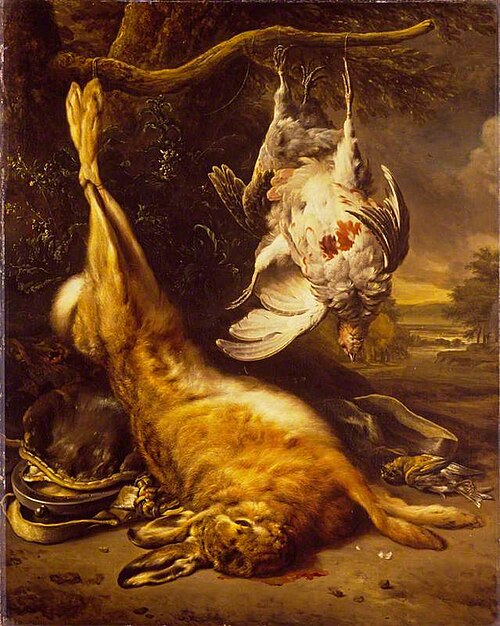 Dead Hare and Partridges, 1702, Jan Weenix