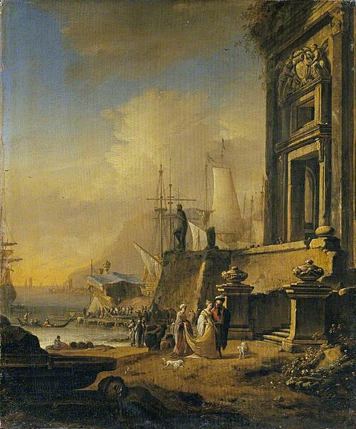 A Southern Harbour Scene, 1665, Jan Weenix