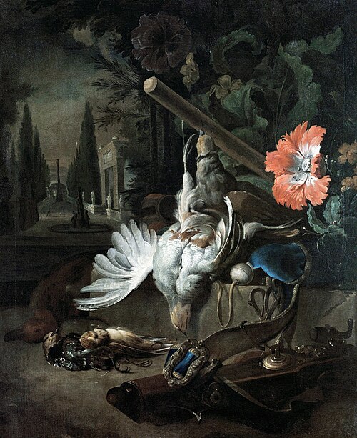 Still Life with Game in a Garden, , Jan Weenix