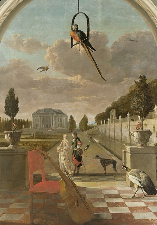 Park with country home, 1694, Jan Weenix